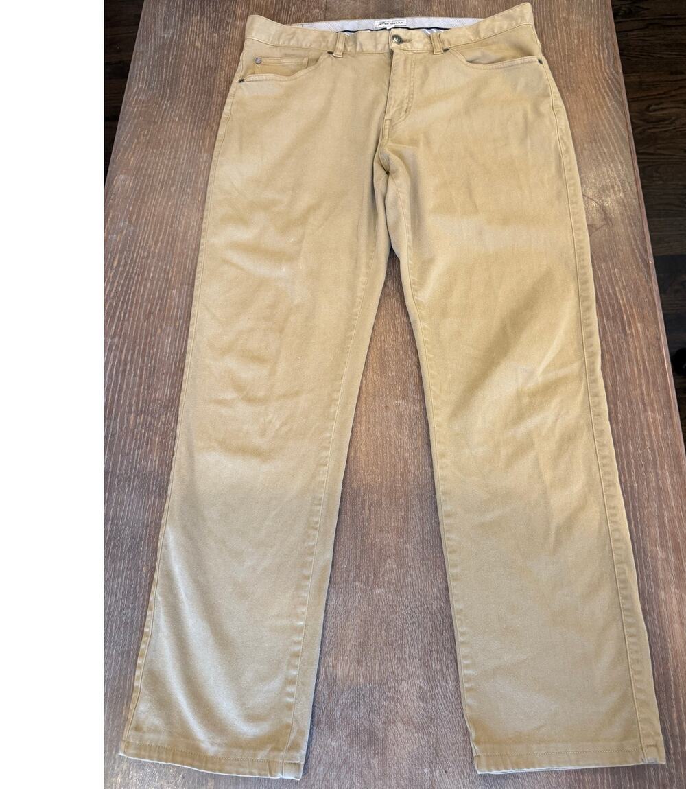 Peter Millar Khaki Chino Casual Golf Pants Men 34 x 29